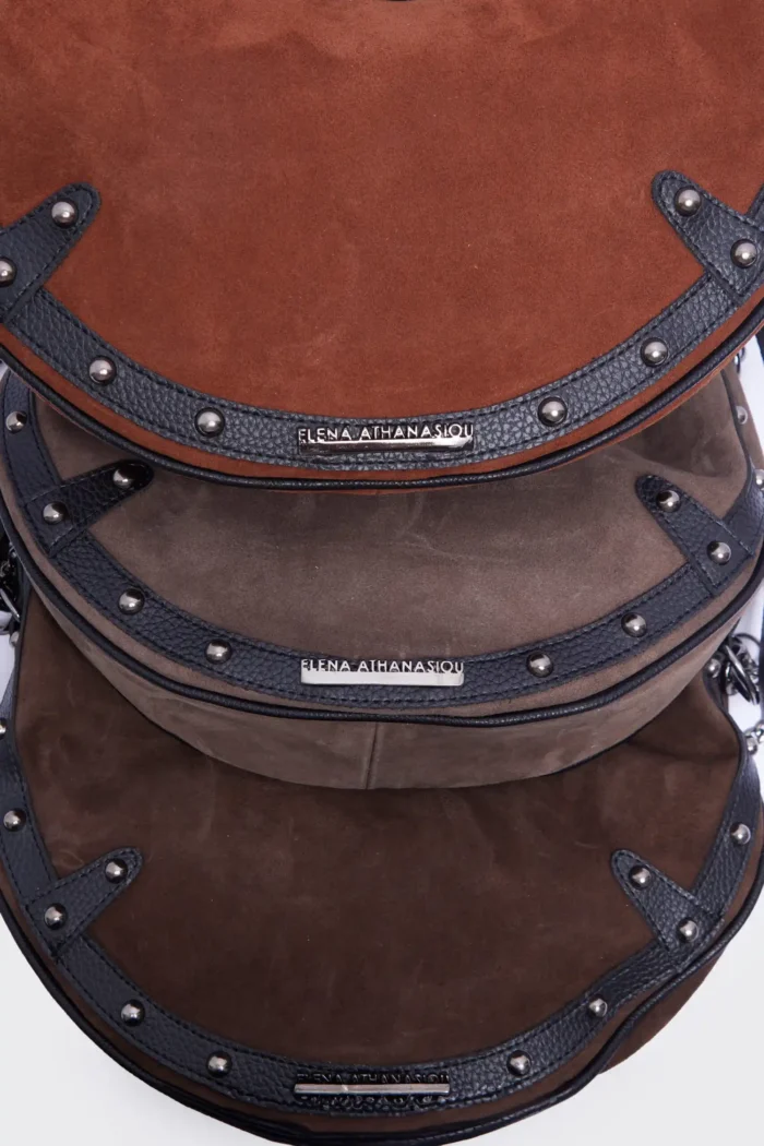 Hype Suede Baguette bag Καφέ - Image 6