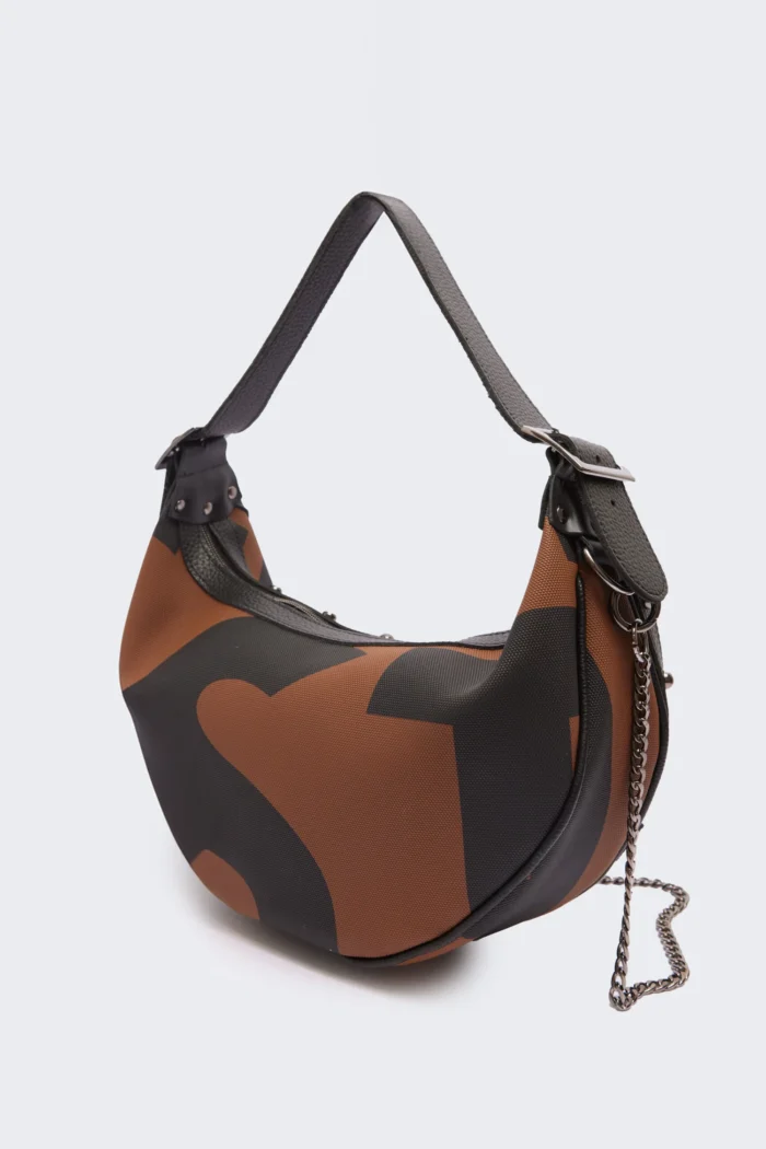 Hype Vegan Ea Logo Baguette Bag Καφέ - Image 4