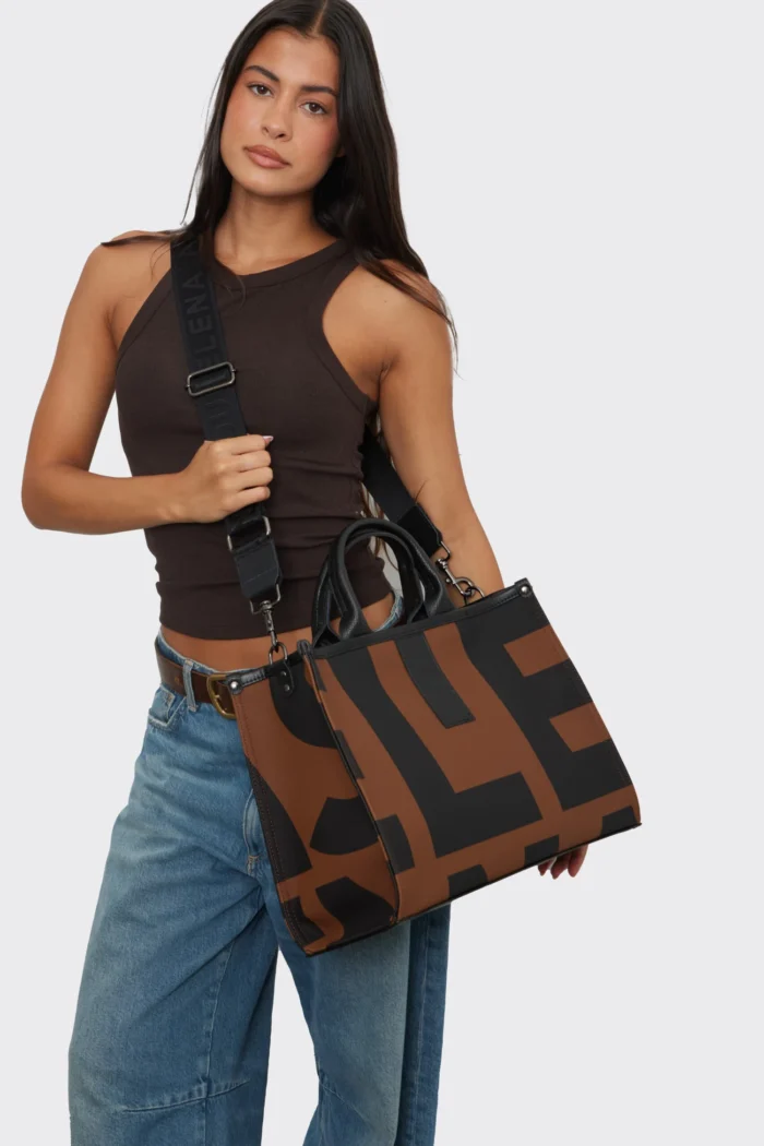 Crosstote Ea Logo Τσάντα Χειρος Καφέ Large - Image 2