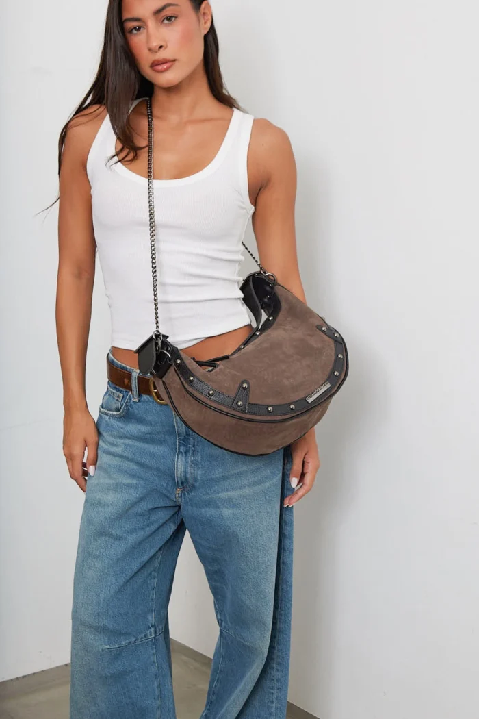 Hype  Suede Baguette bag  Cacao - Image 7