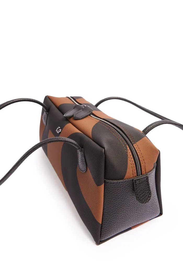 Silhouette Vegan Ea Logo Τσάντα Ώμου Καφέ Small - Image 6