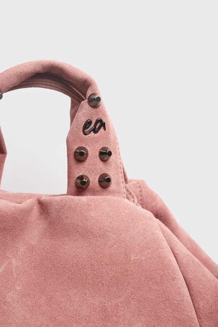 Bubble Bag Suede Τσάντα Χειρος Ροζ Small - Image 3