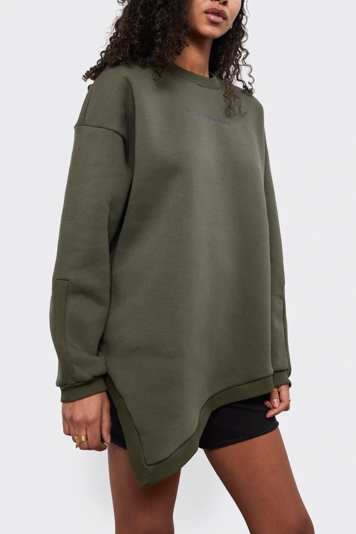 Essential Sweatshirt Apparel Χακι - Image 4