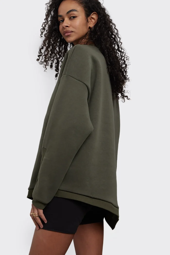 Essential Sweatshirt Apparel Χακι - Image 5