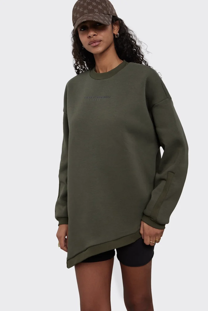 Essential Sweatshirt Apparel Χακι - Image 2