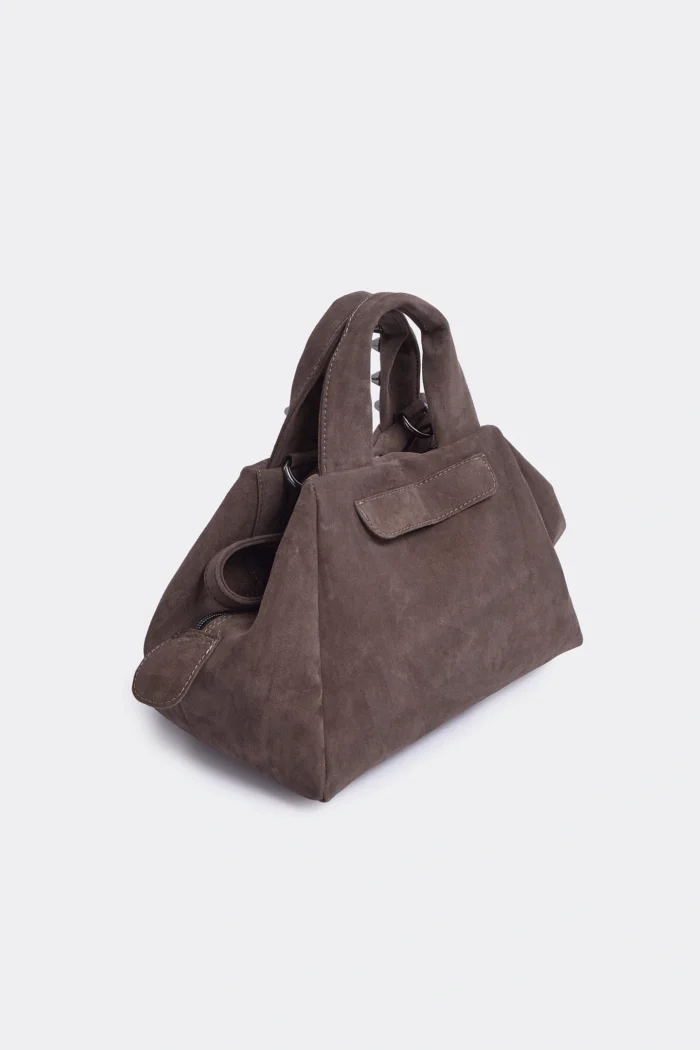 Bubble Bag Suede Τσάντα Χειρος Κακαο Small - Image 5