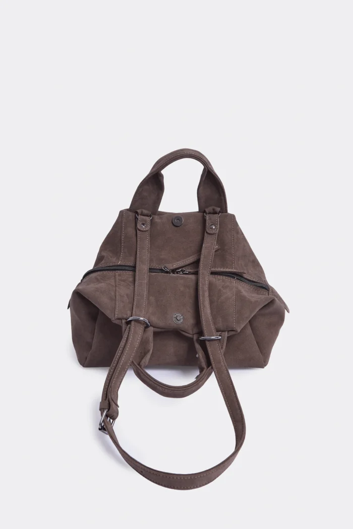 Bubble Bag Suede Τσάντα Χειρος Κακαο Large - Image 3