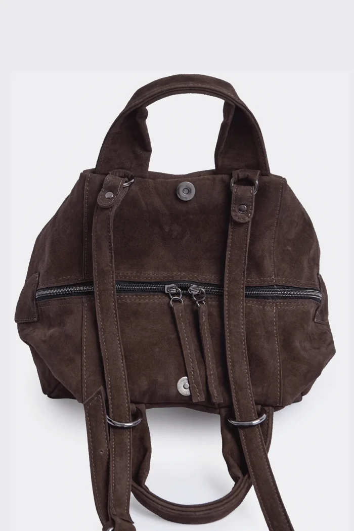 Bubble Bag Suede Τσάντα Χειρος Καφε Small - Image 3