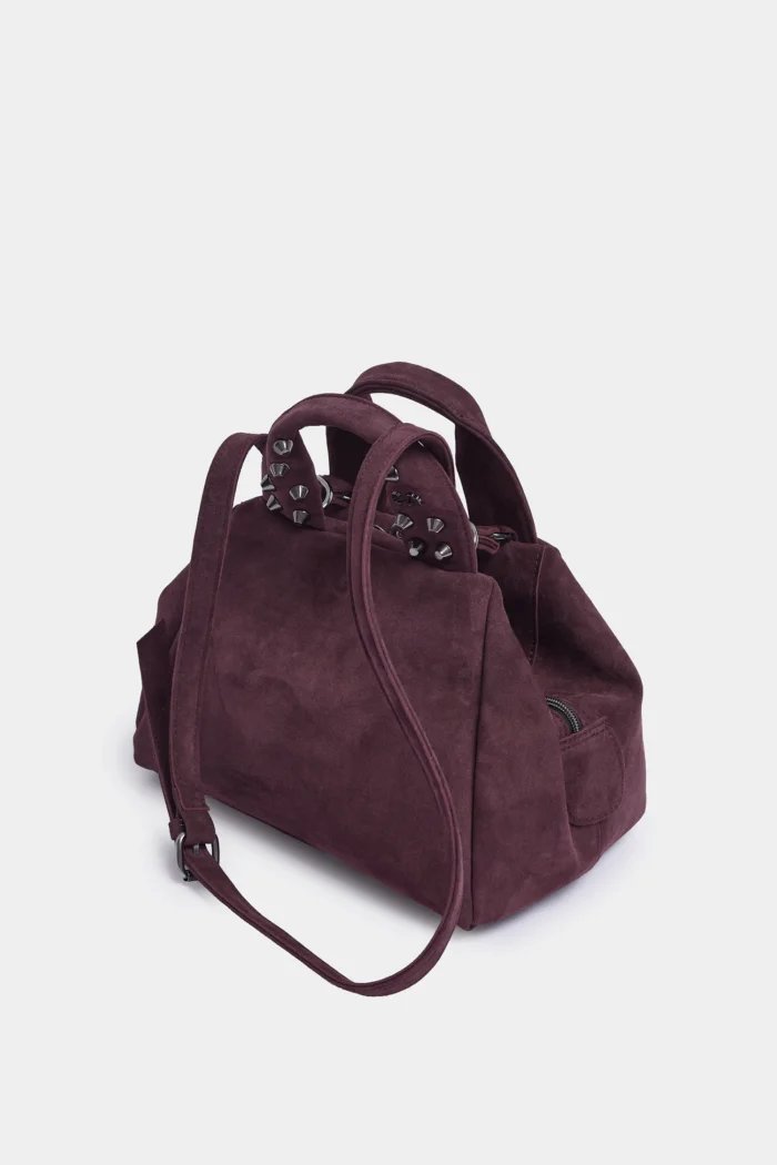 Bubble Bag Suede Τσάντα Χειρος Μπορντω Small - Image 5