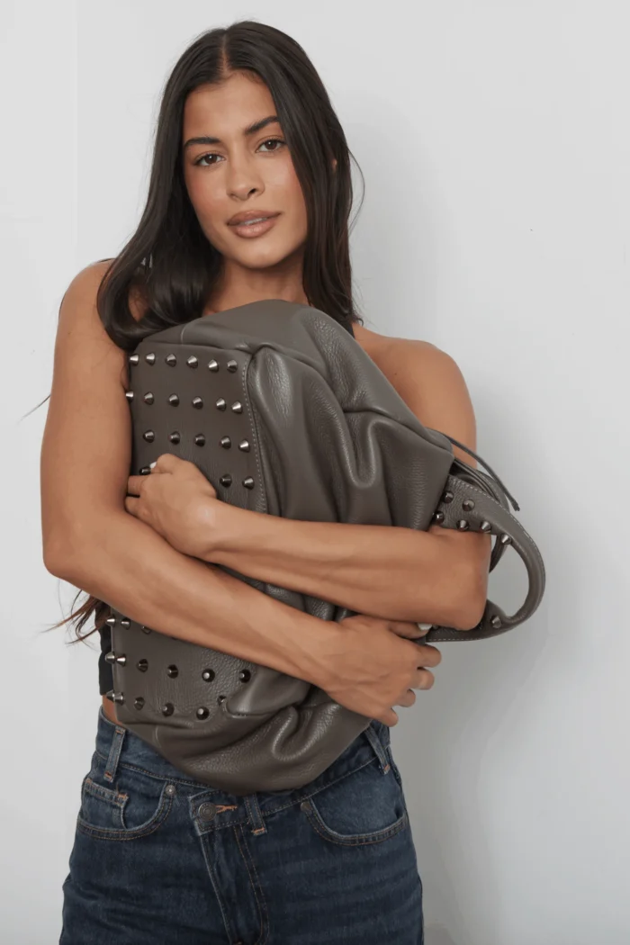 Bubble Bag Τσάντα Χειρος Γκρι LARGE - Image 5