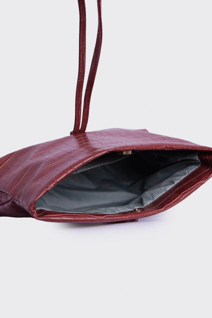 Lunchbag Downtown Croco Τσάντα Εξοδου Μπορντω - Image 3