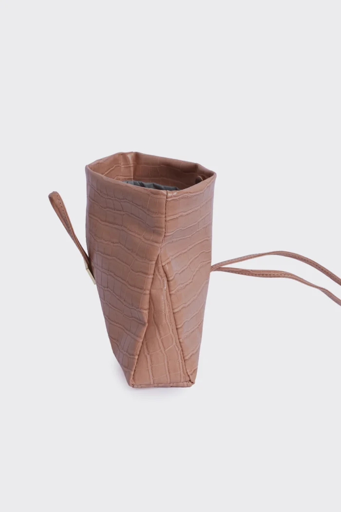 Lunchbag Downtown Croco Τσάντα Εξοδου Nude - Image 2