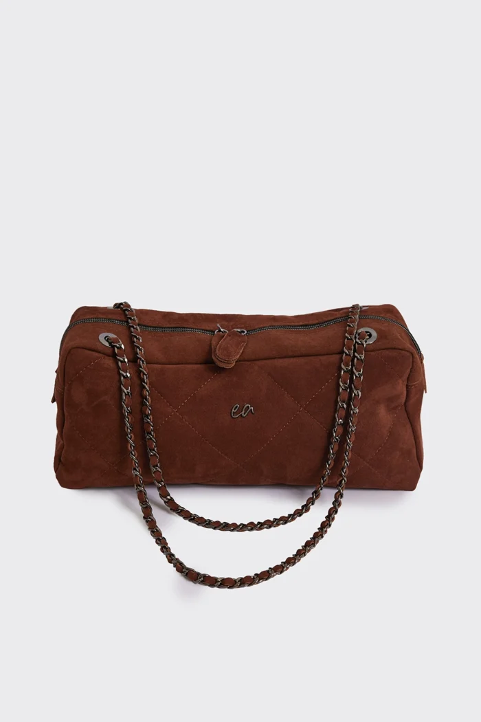 Silhouette Chain Τσάντα Ώμου Καμελ Large - Image 5