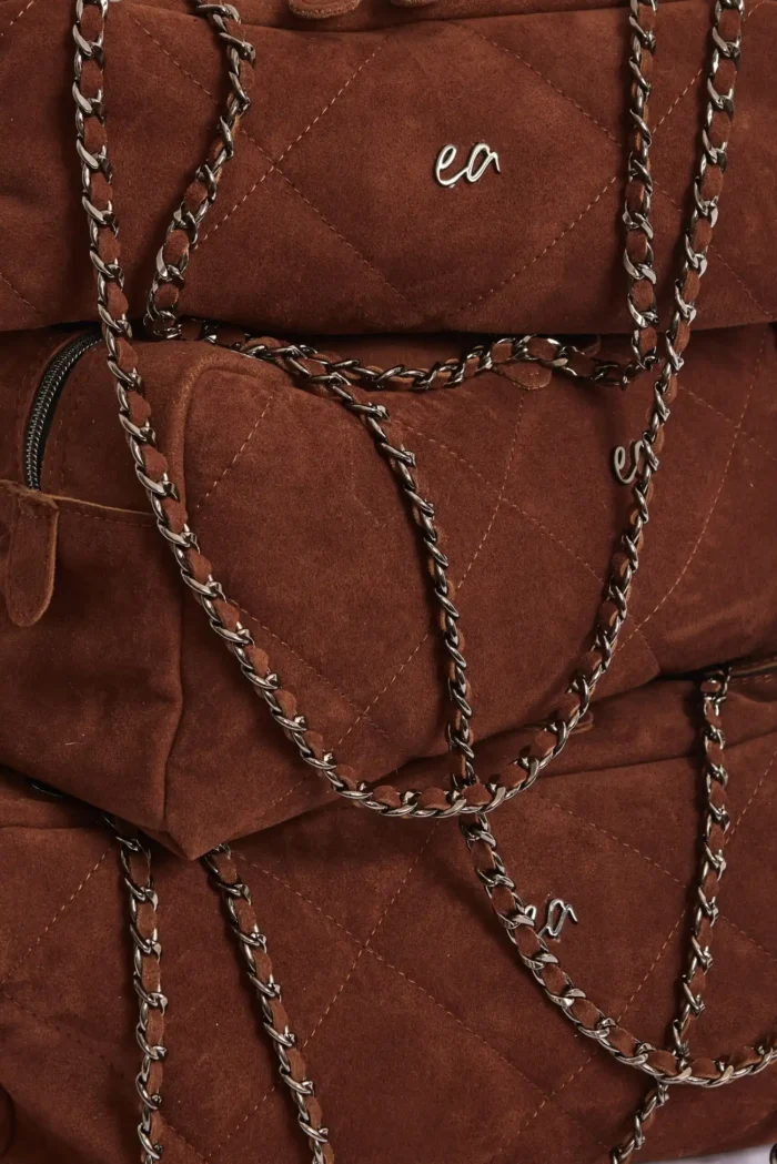 Silhouette Chain Τσάντα Ώμου Καμελ Xl - Image 5