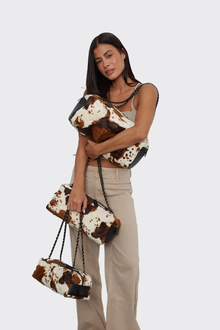 Silhouette Chain Τσάντα Ώμου Animal Print Xl - Image 2