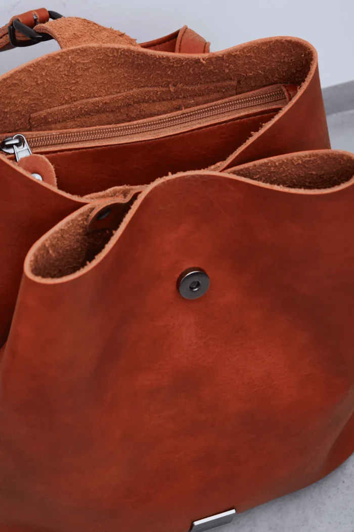 Retro Chain Backpack Γυναικείο Πορτοκαλί - Image 4