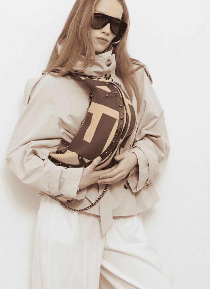 Hype Vegan Baguette  EA Logo Τσάντα Ώμου Vanilla - Image 2