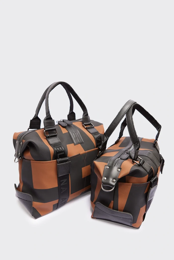 Hype Weekend Ea Logo Τσάντα Χειρος Καφέ Small - Image 4