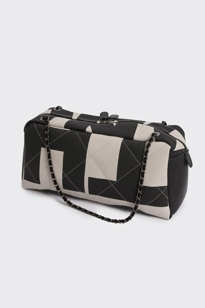 Silhouette Chain Τσάντα Ώμου Μπεζ Xl - Image 4