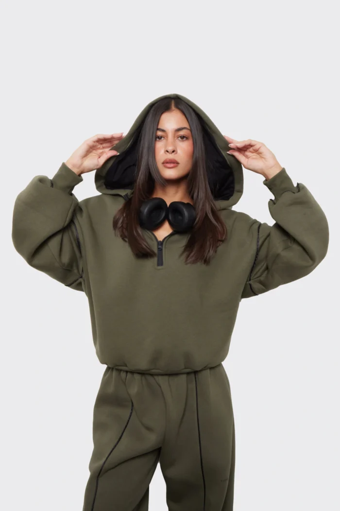 Essential Hoodie Apparel Χακι - Image 5