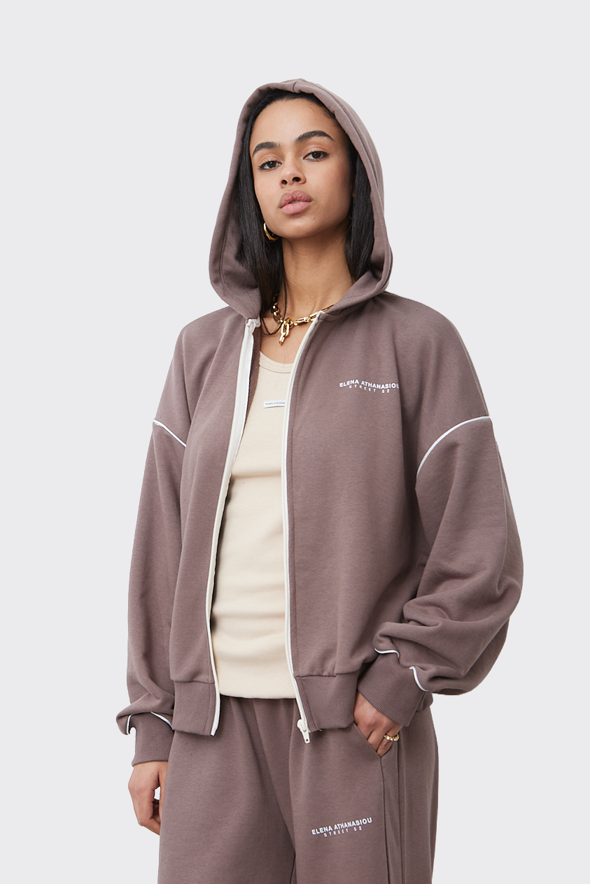 small dte 124 Essential Ζακέτα Με Κουκούλα Κακαο - Image 1