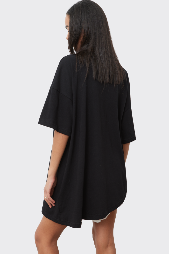 Essential t-shirt Ασύμετρο Μαυρο - Image 2